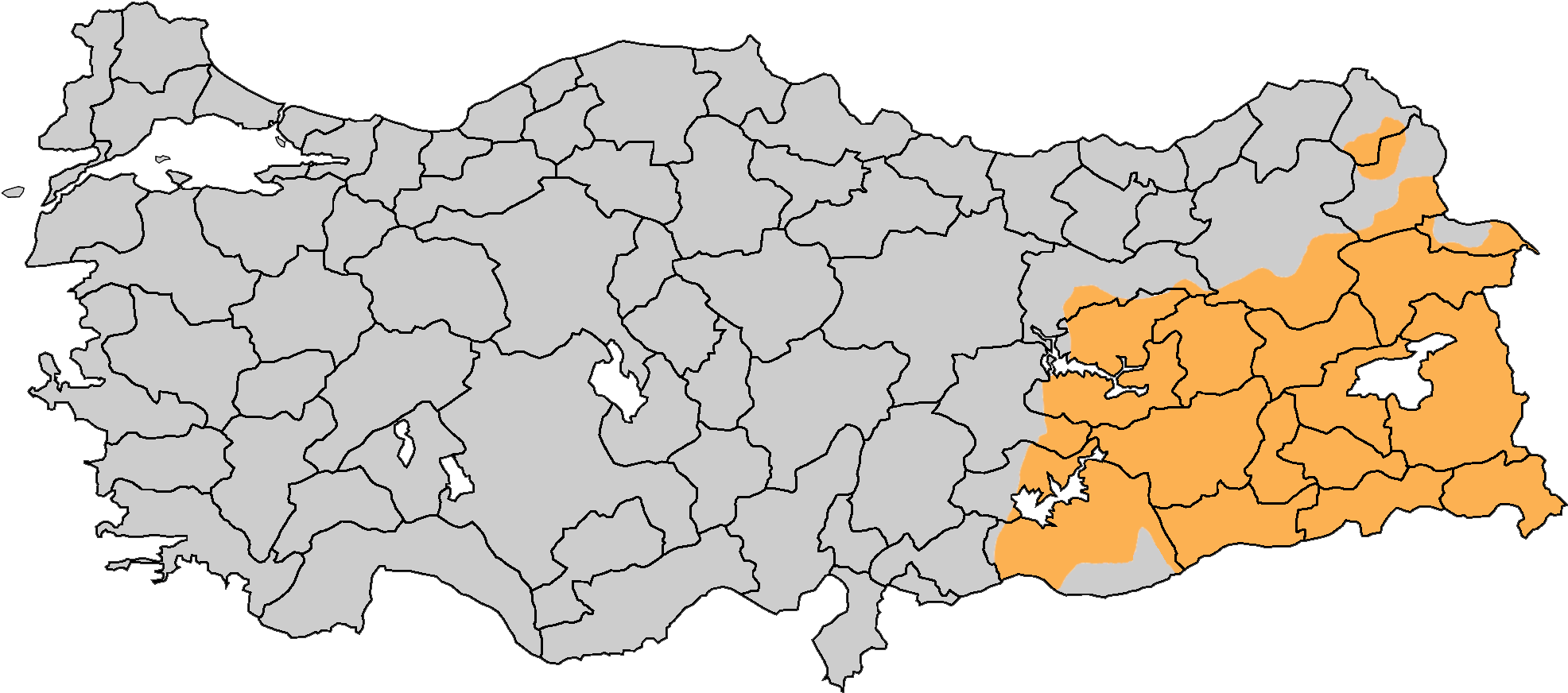 Kurdistan Of Turkey (800x391), Png Download