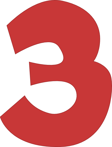 Three Clip Art At Clker - Three Clip Art (456x596), Png Download