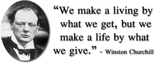 Winston-churchill - Importance Of Community Service (598x239), Png Download