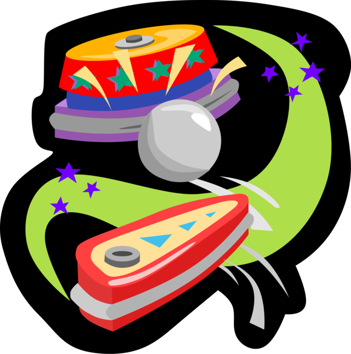 Vector Illustration Of Pinball Machine Arcade Game - Indoor Games And Sports (694x700), Png Download