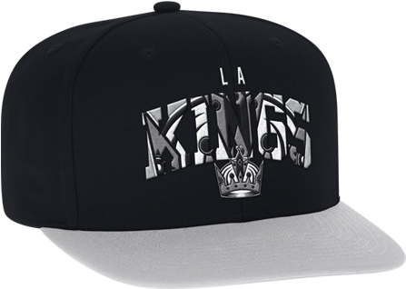 La Kings Embroidered Crown Snapback - Adidas Men's Los Angeles Kings Flat Brim Black Snapback (500x667), Png Download