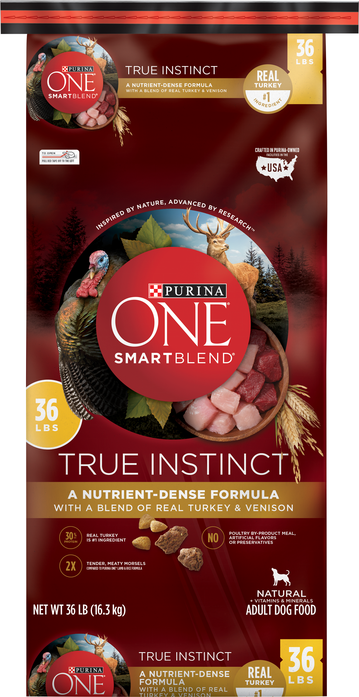 Purina One Smartblend True Instinct Natural With Real - Purina One True Instinct Venison (2400x2400), Png Download