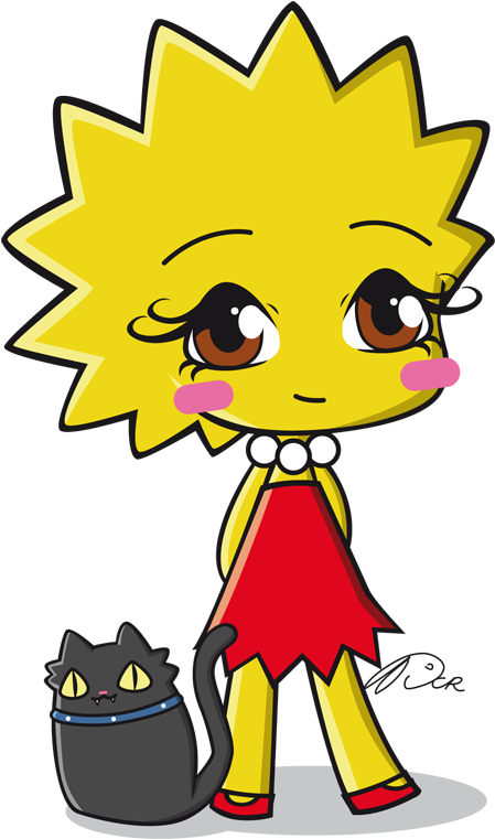 Lisa Simpson Chibi By Dcrmx Lisa Simpson, Homer Simpson, - Lisa Simpson (497x787), Png Download
