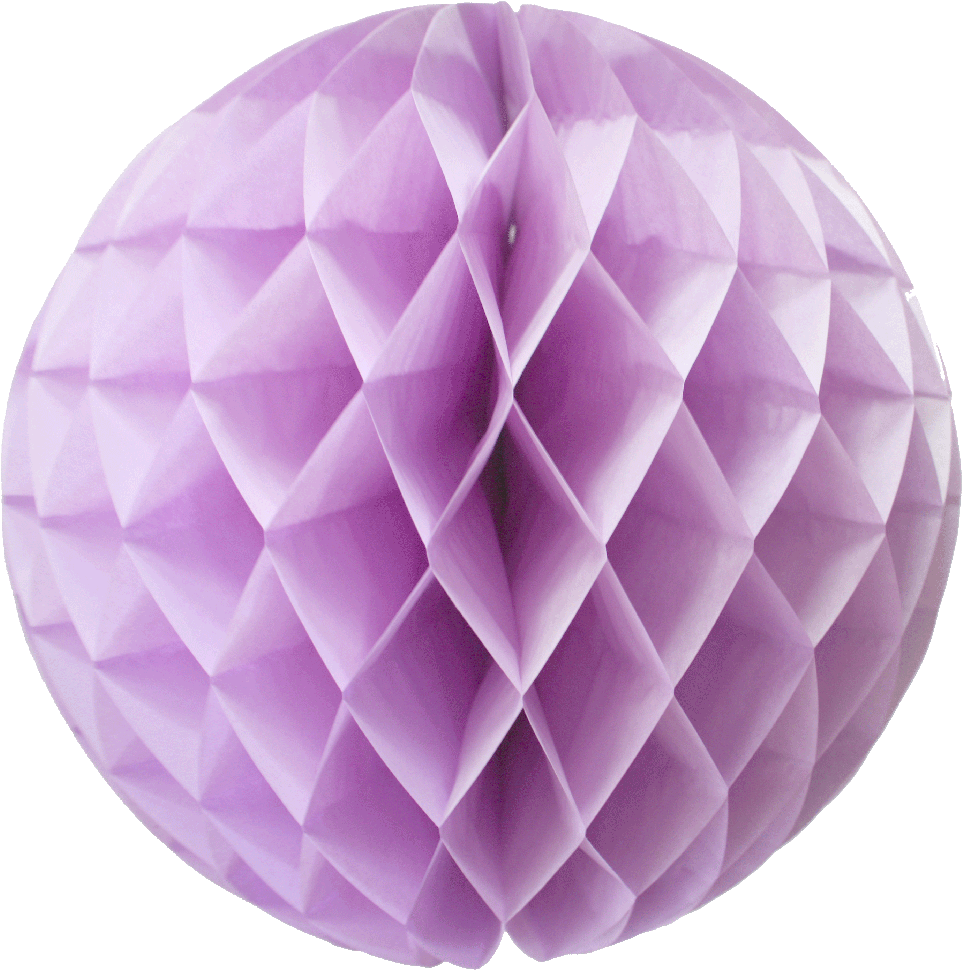12 Inch Lavender Honeycomb Lanterns - Ball Decor Paper Png (1000x984), Png Download