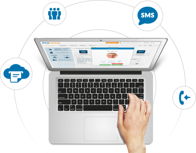 Ringcentral - Slickblue 13" Macbook Air Leatherette Hard Case Cover (399x313), Png Download