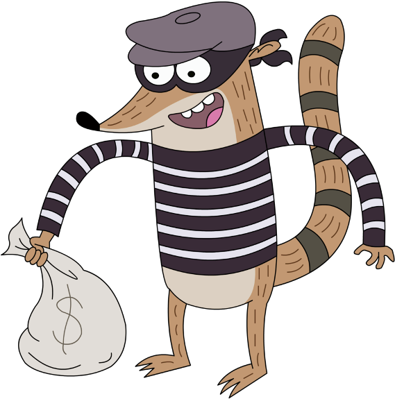 Theif Rigby - Rigby Un Show Mas (800x582), Png Download