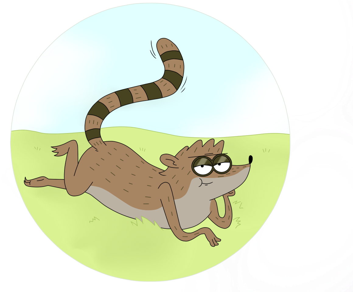 Rigby Cat Cartoon Fauna Mammal Vertebrate Organism - Cat (1280x960), Png Download