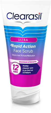 Ultra Rapid Action Face Scrub - Clearasil Face Scrub (250x500), Png Download