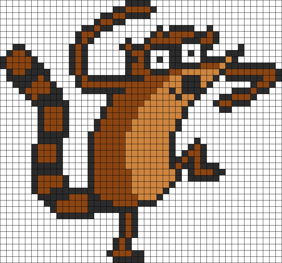 Rigby Perler Bead Pattern / Bead Sprite - Minecraft Pixel Art Rigby (946x883), Png Download