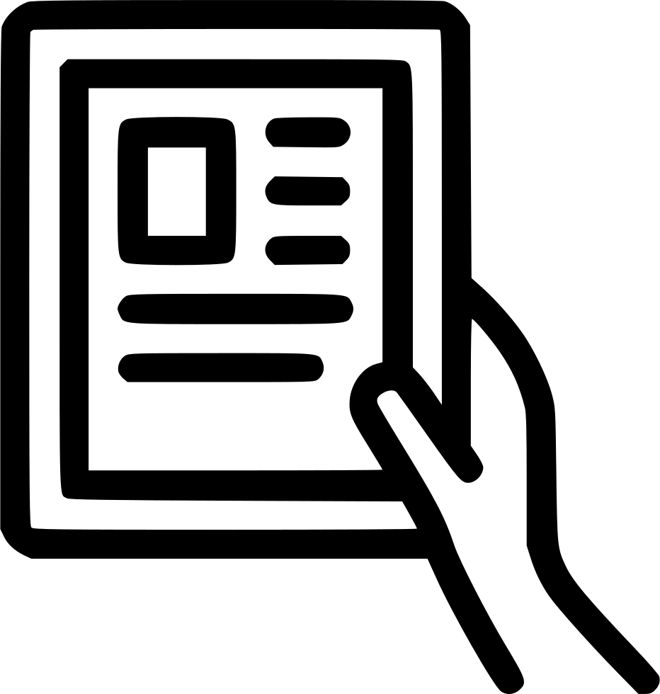 Ipad Reading Mobile Comments - Press Icon Png (932x980), Png Download