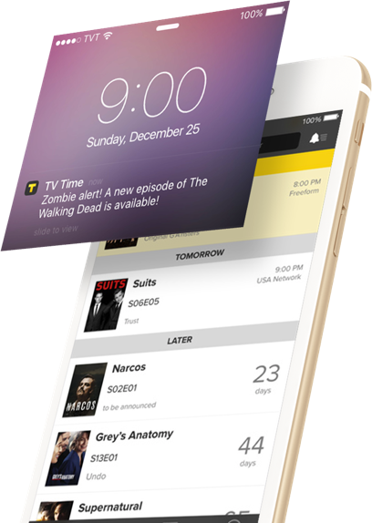 Tv Time Is Available On Android And Iphone - Tvtime Iphone (408x574), Png Download