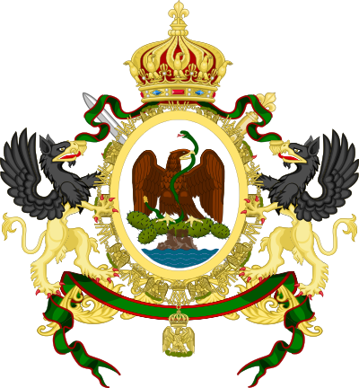 Escudo Del Emperador Maximiliano I De Méjico Mexican - Escudo De Armas Mexico (400x432), Png Download
