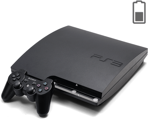Ps3 Slim Controller Battery Repair - Sony Playstation 3 - 320 Gb - Charcoal Black (600x600), Png Download