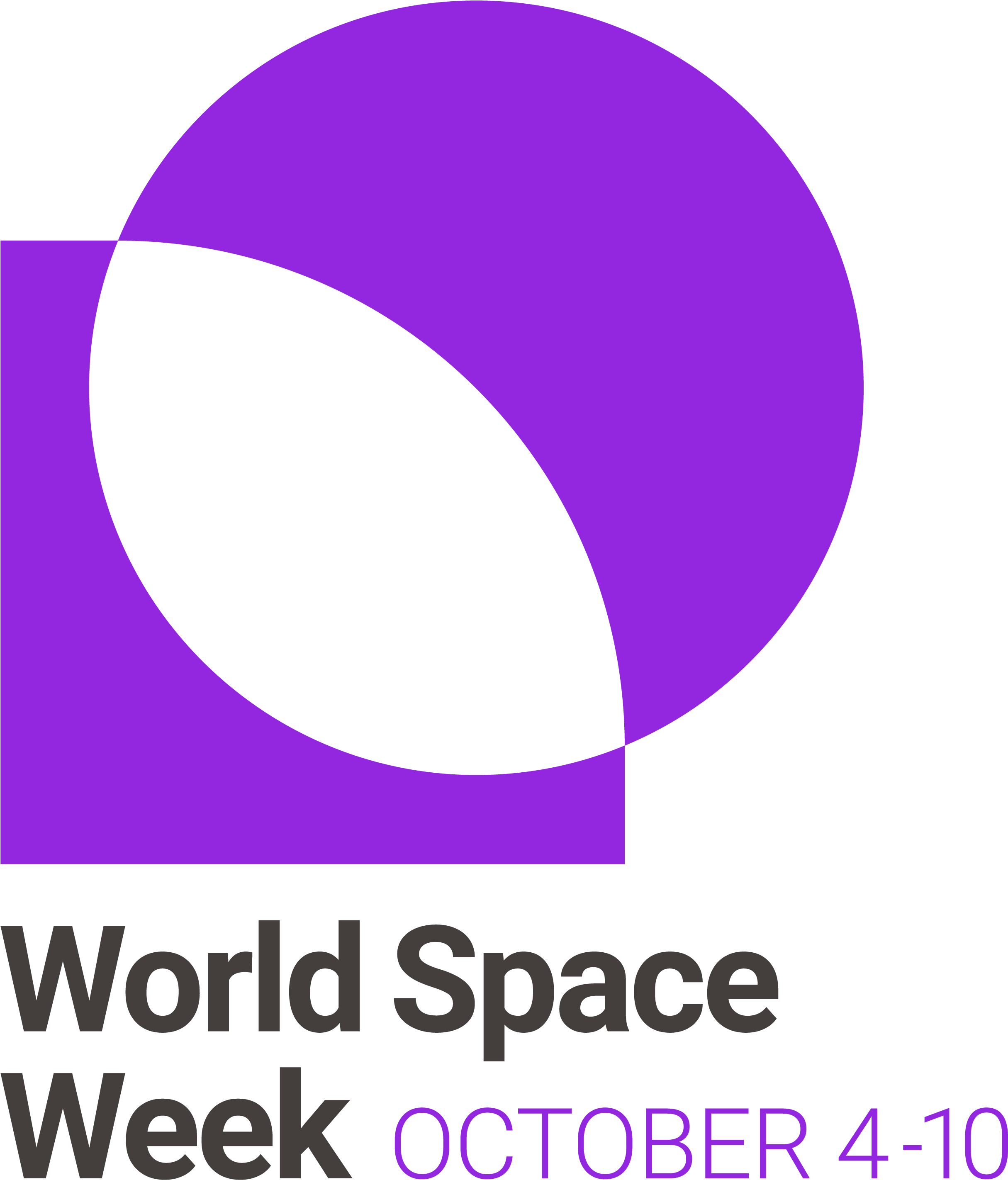 World Space Week Stacked - World Space Week Logo (3028x3444), Png Download