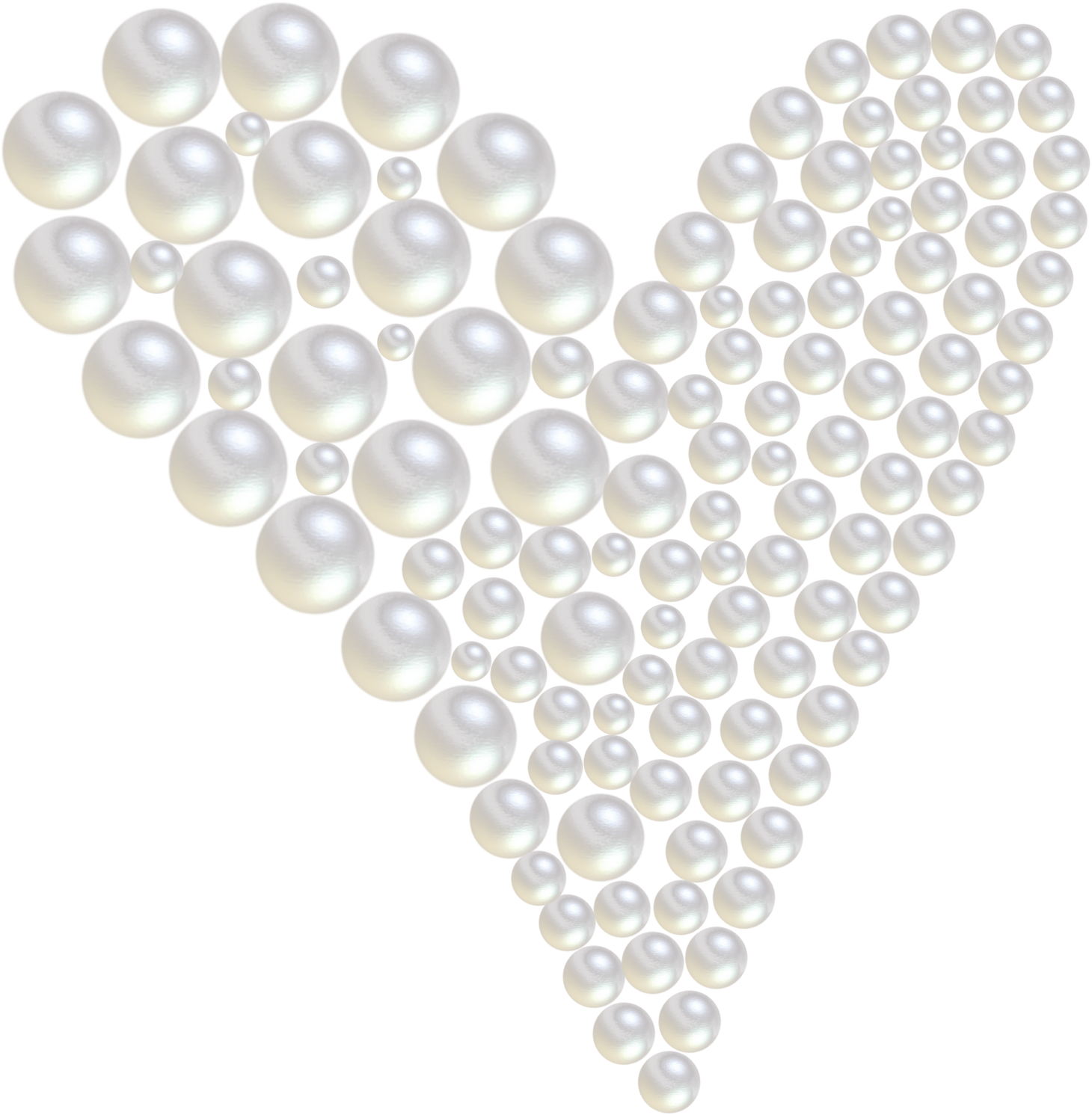 The Pearl Heart "shape" Came From A Red Pearl Heart - Pearl Heart Png (1600x1600), Png Download