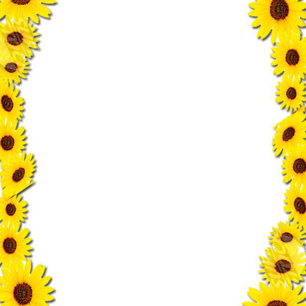Free Icons Png - Sunflower Border Design (600x600), Png Download