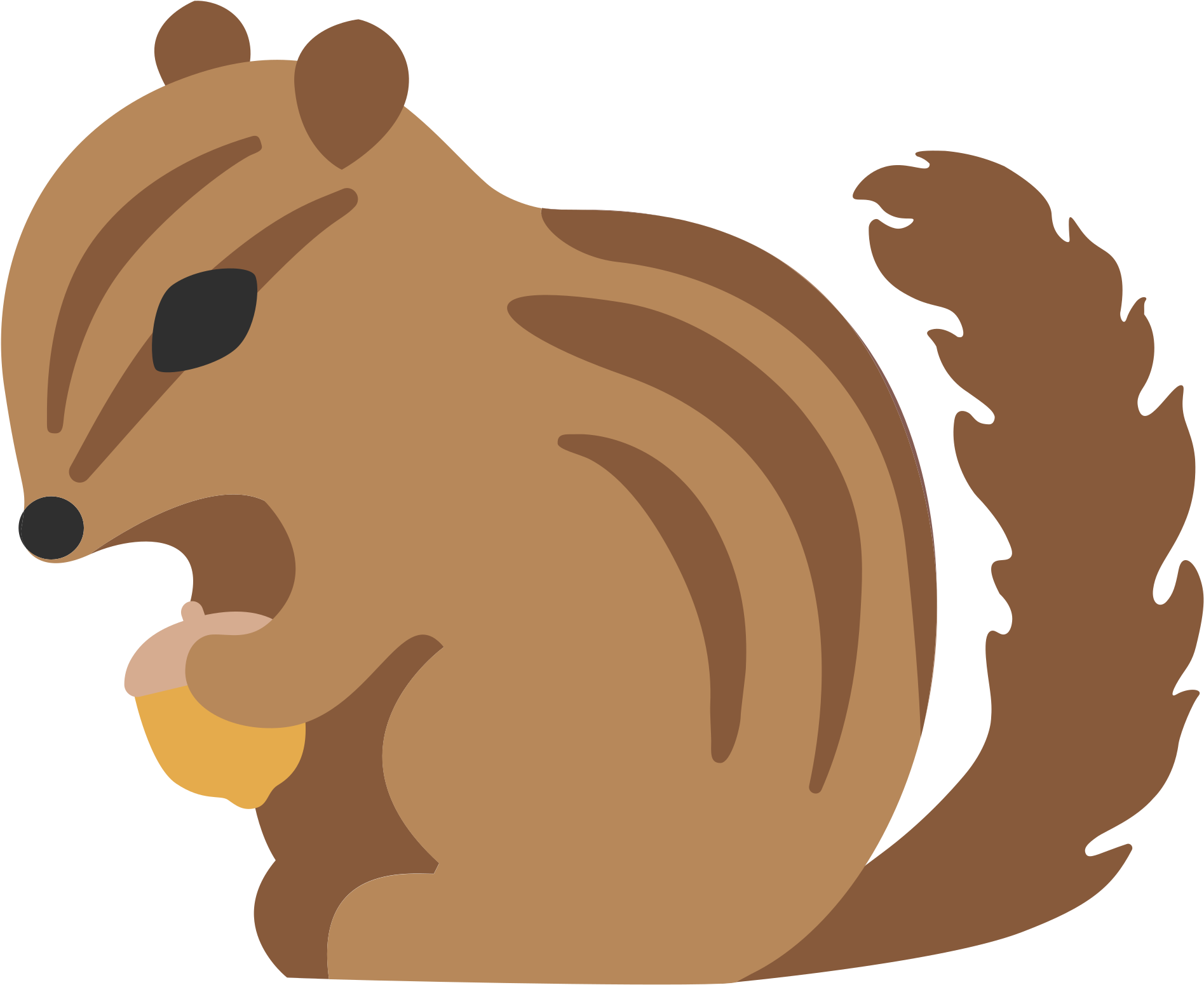 Open - Squirrel Emoji (2000x2000), Png Download