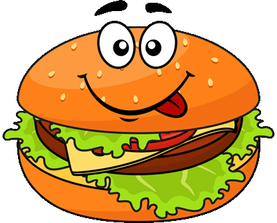 Cartoon Hamburger Png - Cheese Burger Clip Art (400x322), Png Download