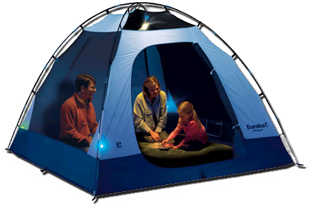 Sleeping In A Tent (450x301), Png Download