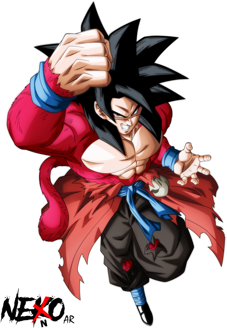 Super Saiyan 4 Xeno Goku By Nekoar - Super Saiyan 4 Xeno Goku (751x1064), Png Download