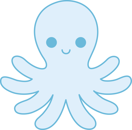 Simple Clipart Octopus - Octopus Clipart Outline (550x542), Png Download
