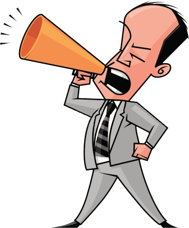 Biz Man Megaphone - Man (377x455), Png Download