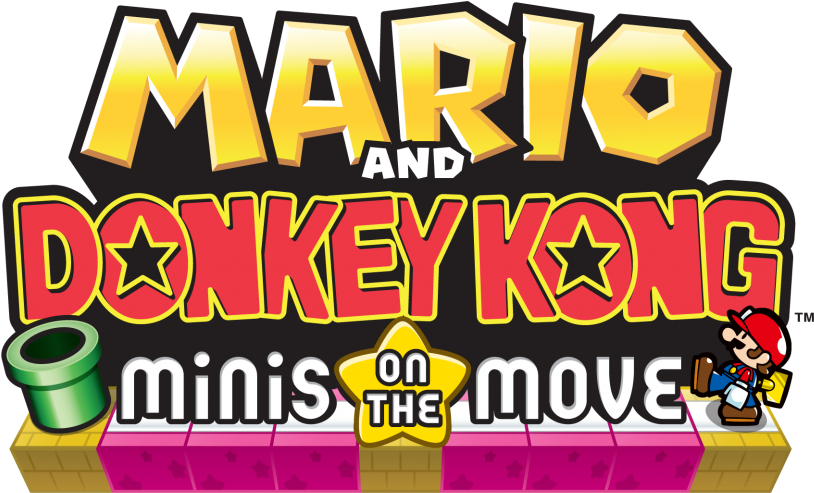 Mario Vs Donkey Kong - Mario And Donkey Kong Minis On The Move Logo (1024x684), Png Download