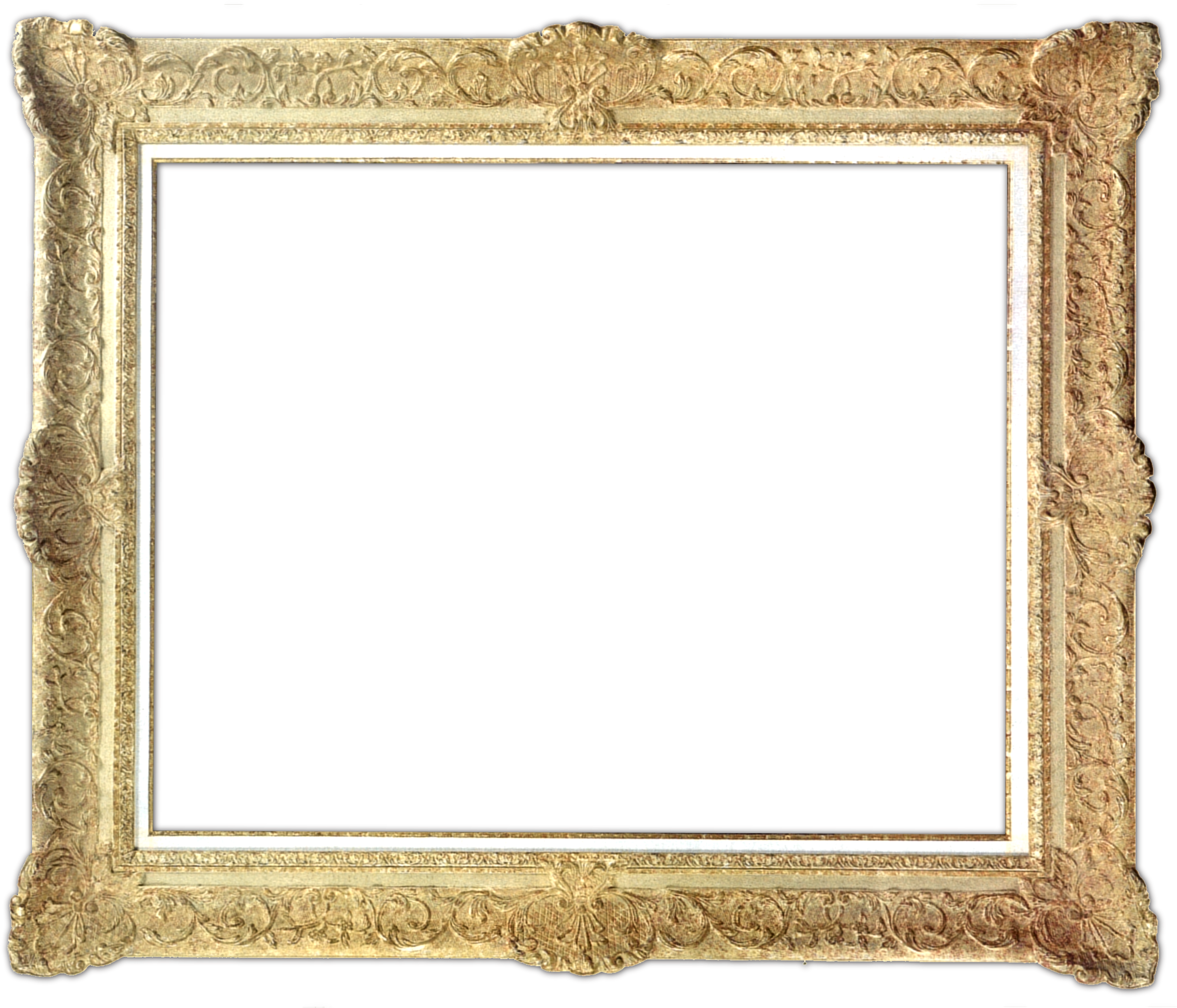 Gold Frame Clipart Picture Frames - Gold Frame (900x768), Png Download