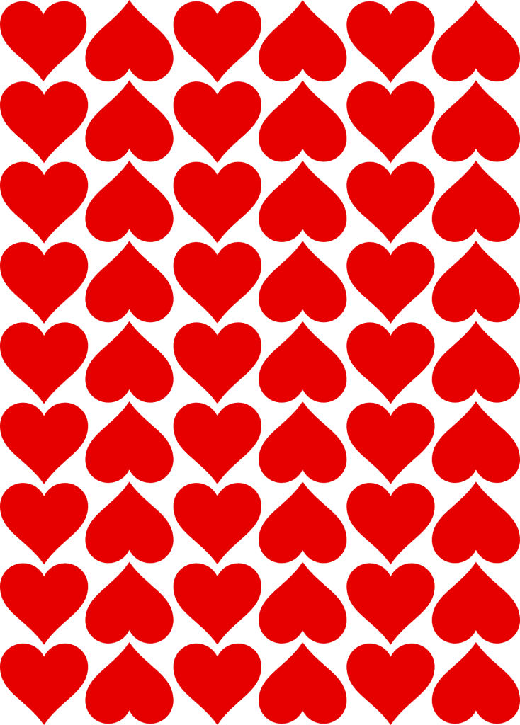 Muchos Corazones - Heart Tile (734x1024), Png Download