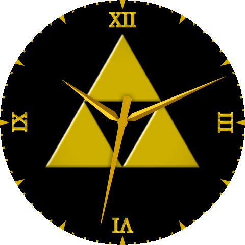 Triforce Face - Clock (480x480), Png Download
