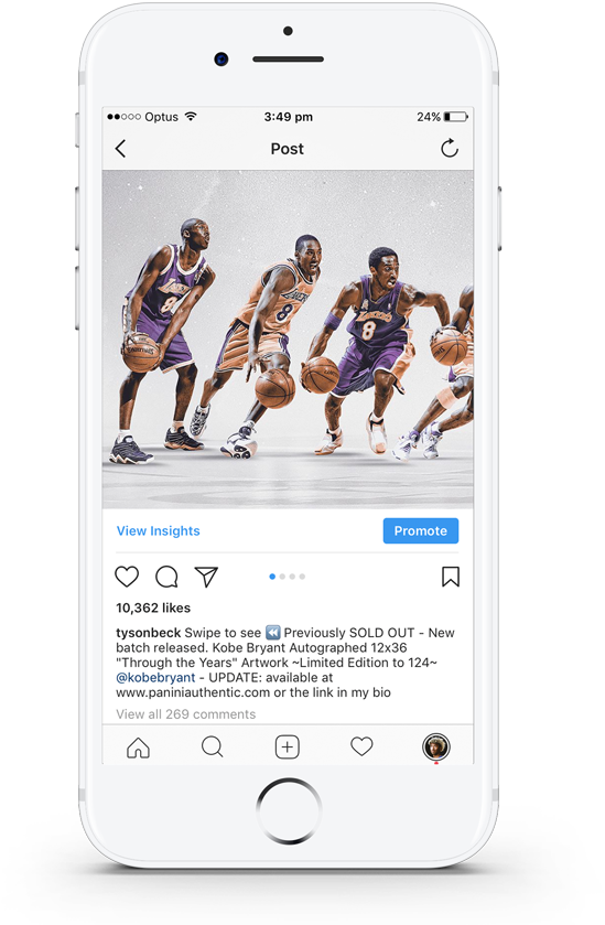 Due To Photos Not Perfectly Aligning Kobe's Drive > - Kobe Bryant Autographed Through The Years 12 X 36 Photograph (600x857), Png Download