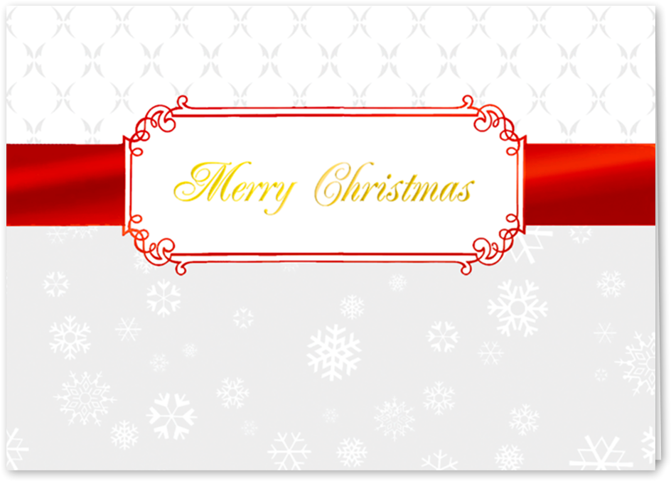 Picture Of Red Christmas Ribbon Greeting Card - Greeting Card (1200x1200), Png Download