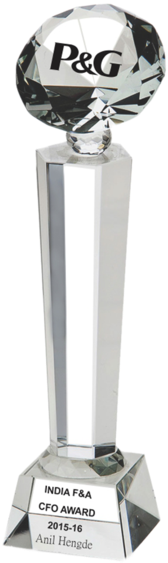 Handshake Crystal Trophy (600x600), Png Download