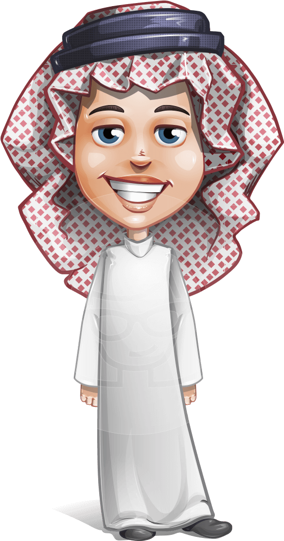 A Boy Cartoon - Arab Cartoon Characters (691x1060), Png Download