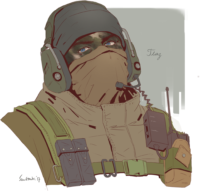 Pin By Kelvin Chen On Rs Pinterest - Rainbow Six Siege Glaz Drawing (680x694), Png Download
