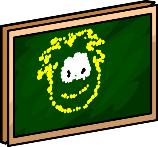 Wall Chalkboard Sprite 006 - Display Device (514x479), Png Download