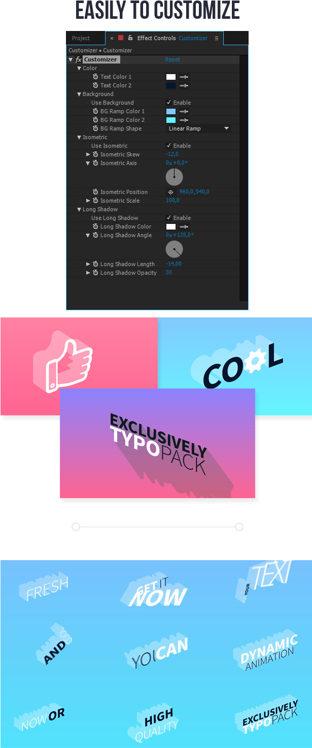 Isometric Typography & Titles - Kinetic Typography (614x1510), Png Download