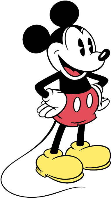 Classic Mickey Mouse Clipart - Classic Mickey Mouse Png (400x691), Png Download