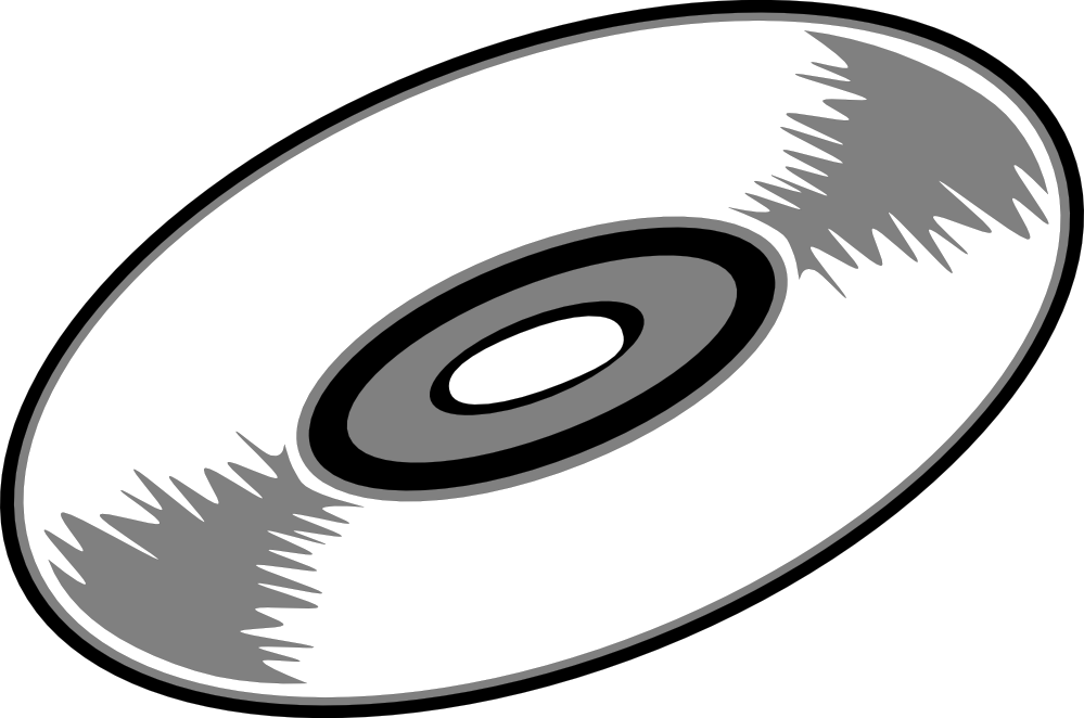 Rpm Record Black White Line Art 555px - Vinyl Record Black And White (555x368), Png Download