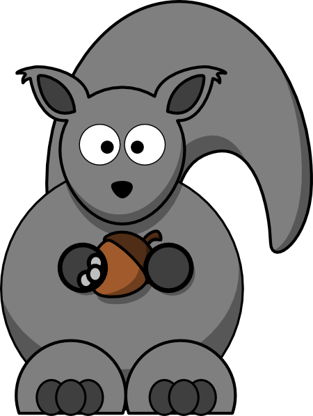 How To Set Use Grey Squirrel Clipart (450x598), Png Download