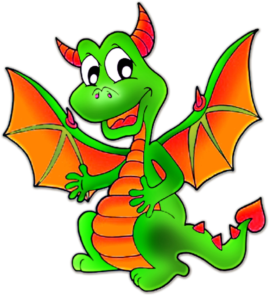 Girl Turkey Png Free Library - Cartoon Picture Of A Dragon (1024x1024), Png Download