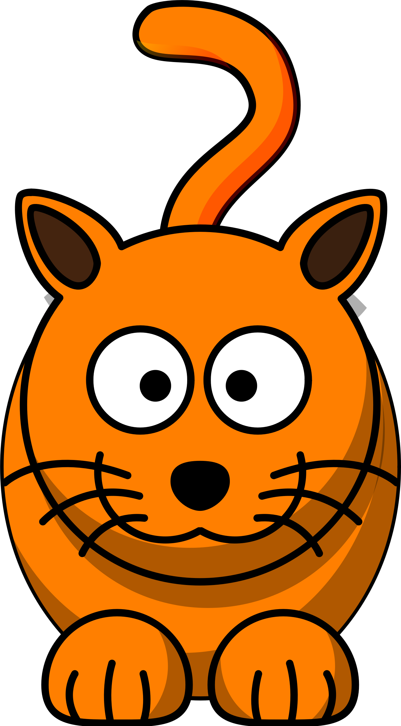 Kittens Clipart Ginger Cat - Orange Cat Clipart (1326x2399), Png Download