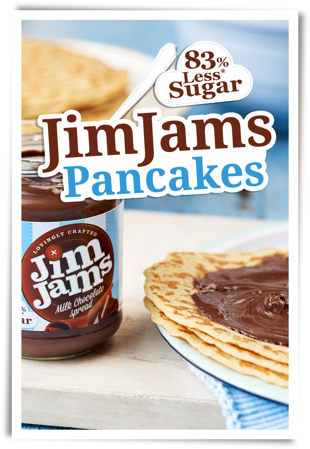 Pancakes - Jim Jams -hazelnut Chocolate Spread - No Added Sugar (1000x1498), Png Download