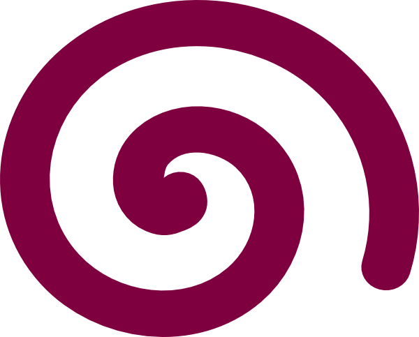 Spiral Clipart Simple - Purple Spiral Png (600x483), Png Download