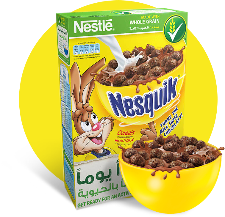 Nestlé® Nesquik® Chocolate Breakfast Cereal - Nestle Corn Flakes Chocolate (900x900), Png Download