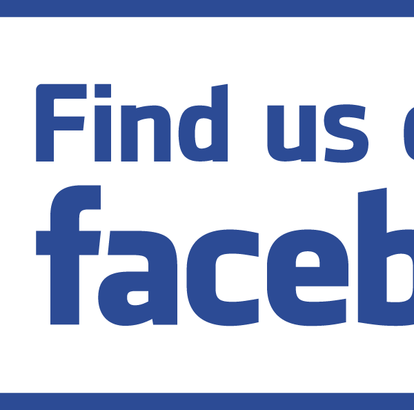 Find Us On Facebook Logo For, To Pin On - Us On Facebook (600x594), Png Download