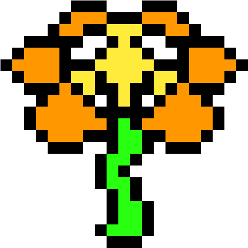 Cuphead Flower Boss - Flowey The Flower Sprite (1200x1200), Png Download