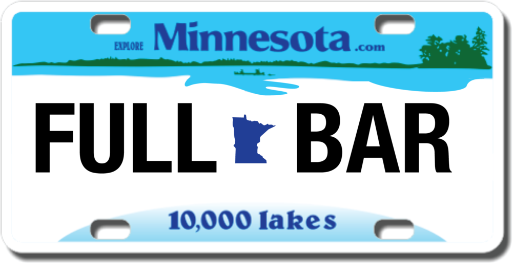 Mn Plate - Twins Minnesota State Background Novelty Metal License (1000x648), Png Download