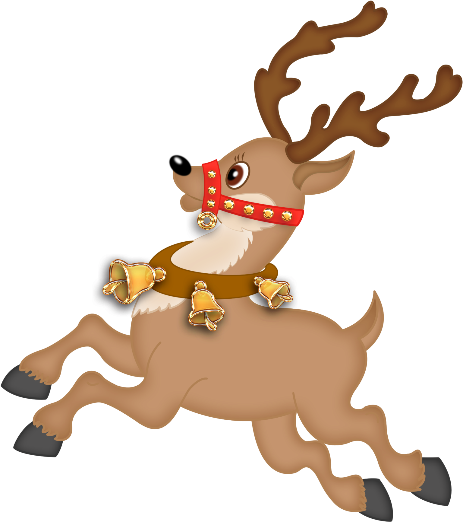 Cute Reindeer Png Clipart Png - Portable Network Graphics (1594x1846), Png Download