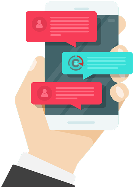 Csia In The Palm Of Your Hand - Chatbots Messaging (444x620), Png Download